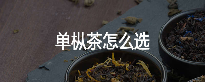 单枞茶怎么选