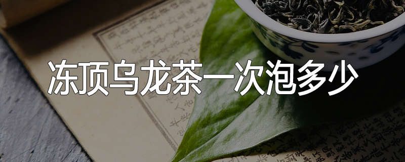 冻顶乌龙茶一次泡多少