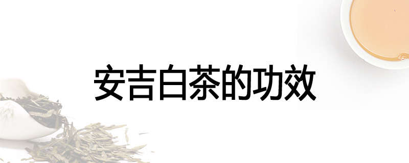 安吉白茶的功效