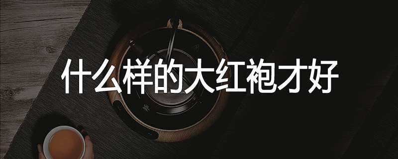 什么样的大红袍才好