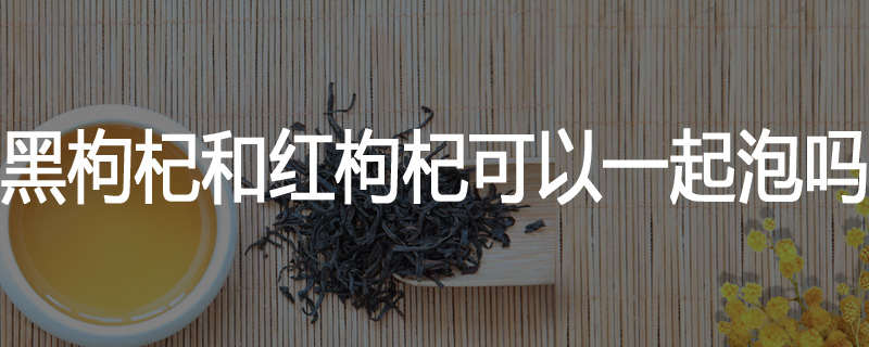 黑枸杞和红枸杞可以一起泡吗
