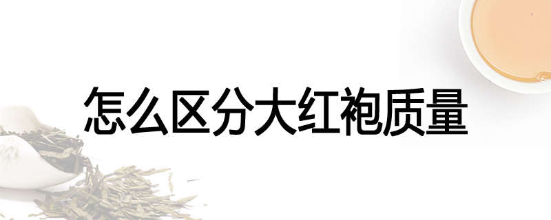 怎么区分大红袍质量
