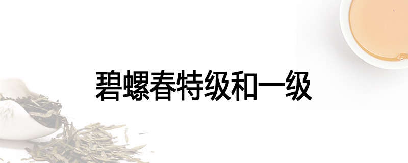 碧螺春特级和一级