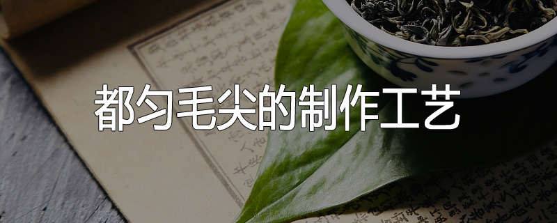 都匀毛尖的制作工艺