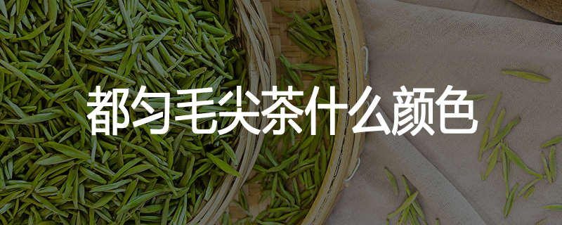 都匀毛尖茶什么颜色