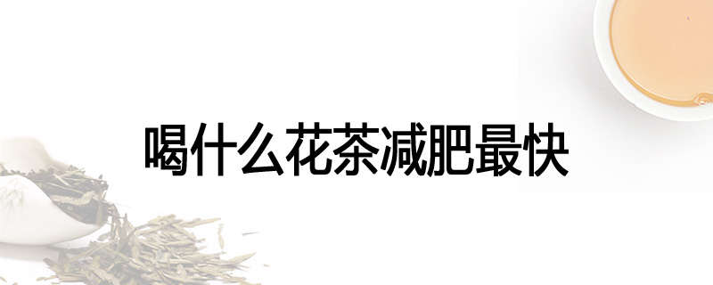 喝什么花茶减肥最快