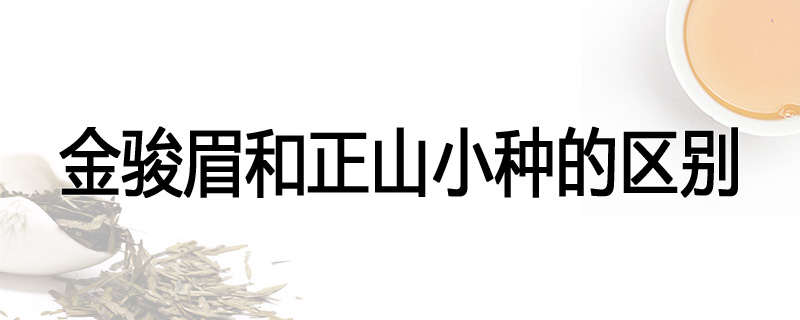金骏眉和正山小种的区别