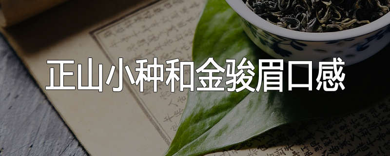 正山小种和金骏眉口感