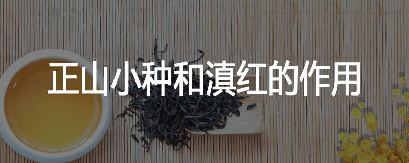 正山小种和滇红的作用