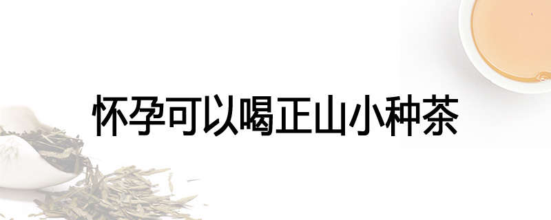怀孕可以喝正山小种茶